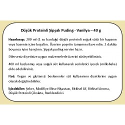 Düşük Proteinli Şipşak Puding - Vanilya